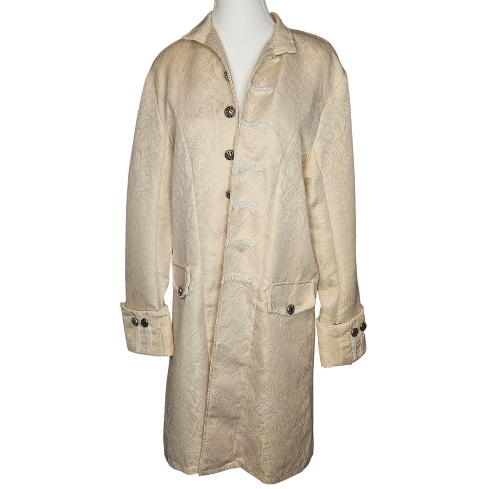 Steampunk Regency Colonial Victorian Costume Coat Unisex Cream L39 B48 -22